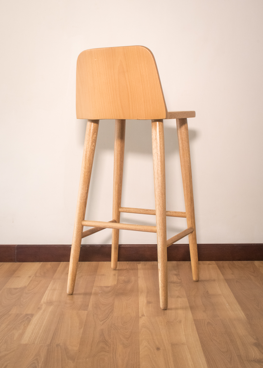 Silla de barra en roble natural