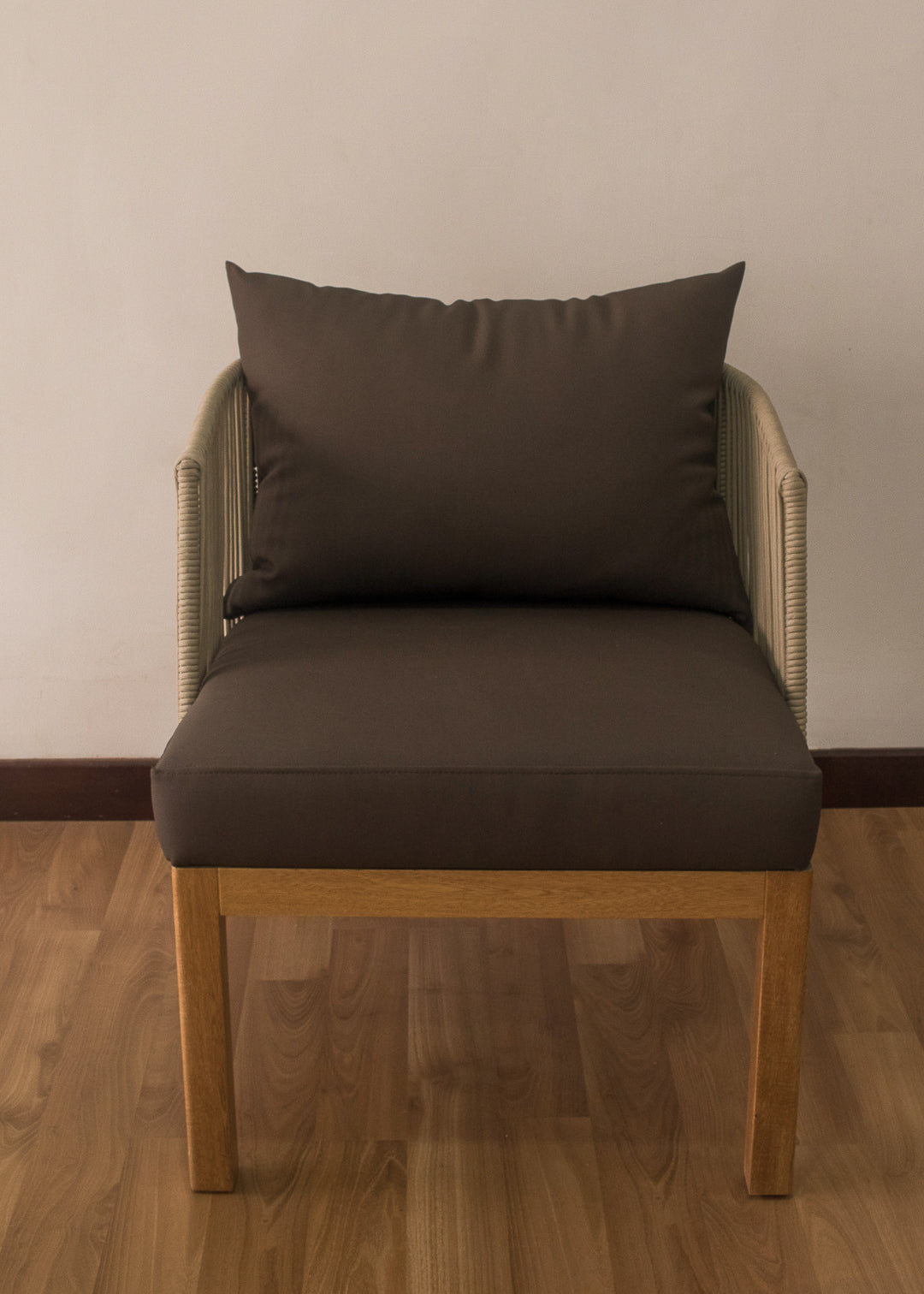 Silla tejida a mano con tela para exterior