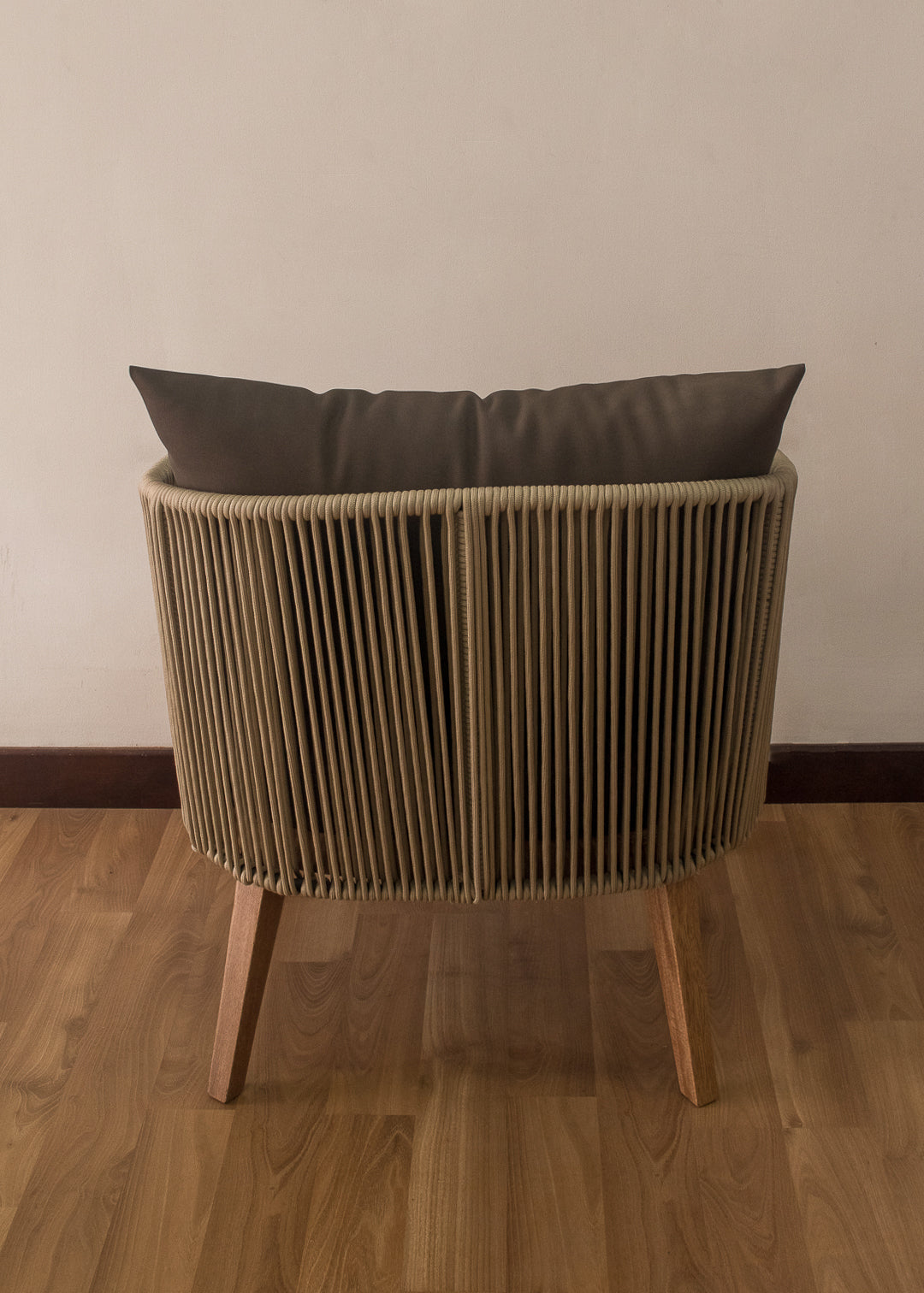 Silla tejida a mano con tela para exterior